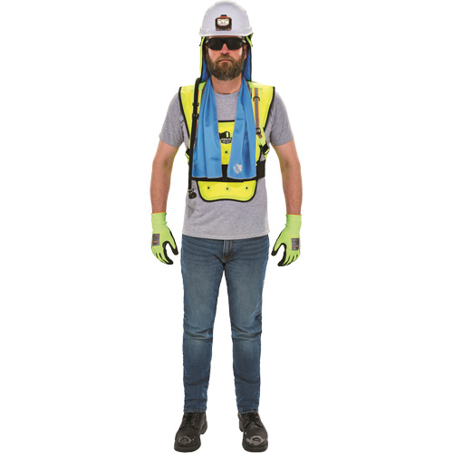 Veste refroidissante &agrave; &eacute;vaporation s&egrave;che &eacute;conomique Chill-Its 6687, Grand/T-Grand, Jaune lime haute visibilit&eacute; Quali-T-Solutions