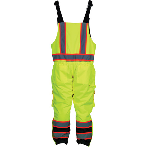 Insulated Overalls, Polyester/Polyurethane, Small, High Visibility Lime-Yellow Quali-T-Solutions