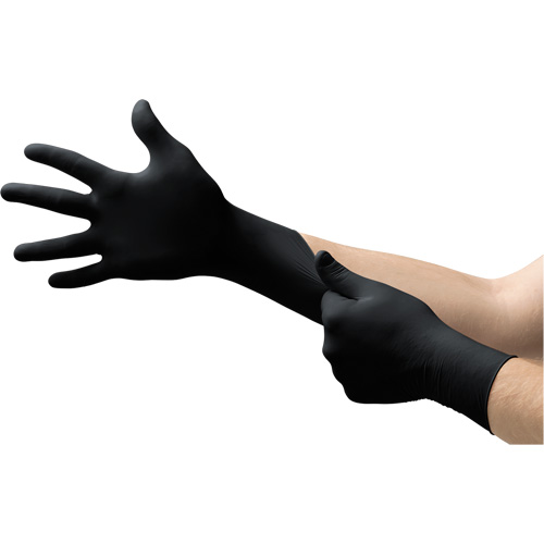 Onyx&reg; Gloves, Small, Nitrile, 3.5-mil, Powder-Free, Black Quali-T-Solutions