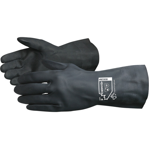Gants doubl&eacute;s r&eacute;sistants aux produits chimiques Chemstop, Taille 7, 12" lo, N&eacute;opr&egrave;ne, Doublure en Ouat&eacute;e, 30 mils Quali-T-Solutions