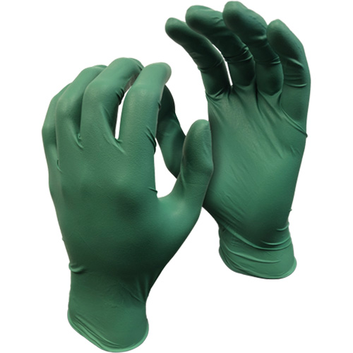 Gants 5559PF Green Monkey, Petit, Nitrile, 4 mils, Sans poudre, Vert Quali-T-Solutions