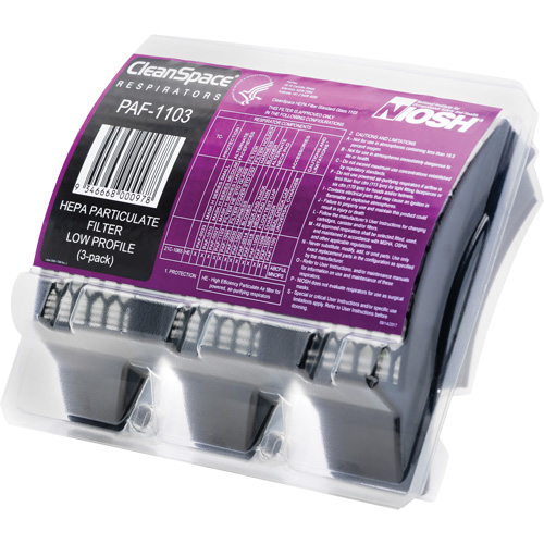 Filtres HEPA minces, Particules, Paquet de 3 Quali-T-Solutions