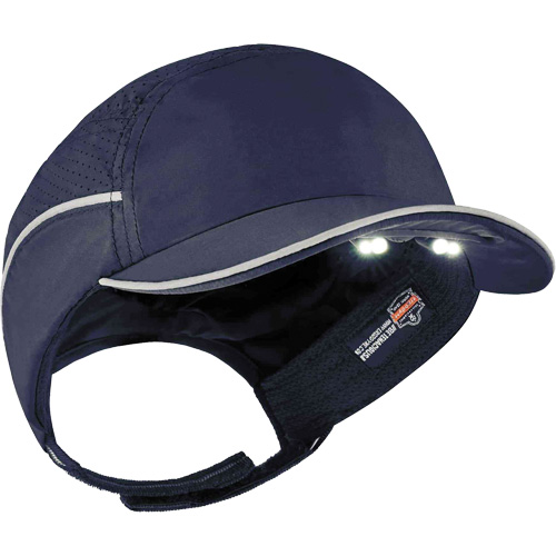 Skullerz&reg; 8965 Lightweight Bump Cap Hat with LED Lighting, Navy Blue Quali-T-Solutions