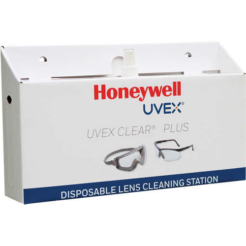 Uvex&reg; Clear&reg; Plus Disposable Lens Cleaning Station, Cardboard, 16" L x 3.19" D x 9.25" H Quali-T-Solutions