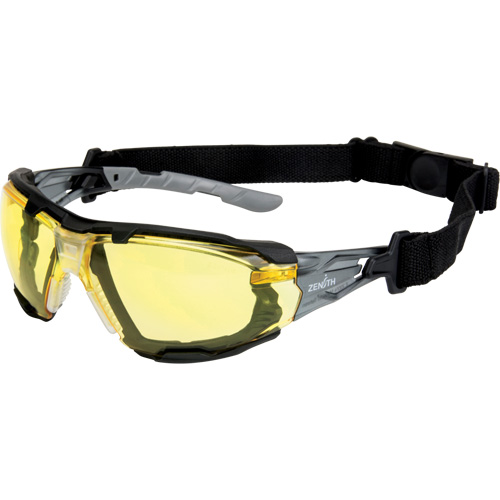 Z2900 Series Safety Glasses with Foam Gasket, Amber Lens, Anti-Scratch, ANSI Z87+/Meets/Exceeds CSA Z94.3 Quali-T-Solutions