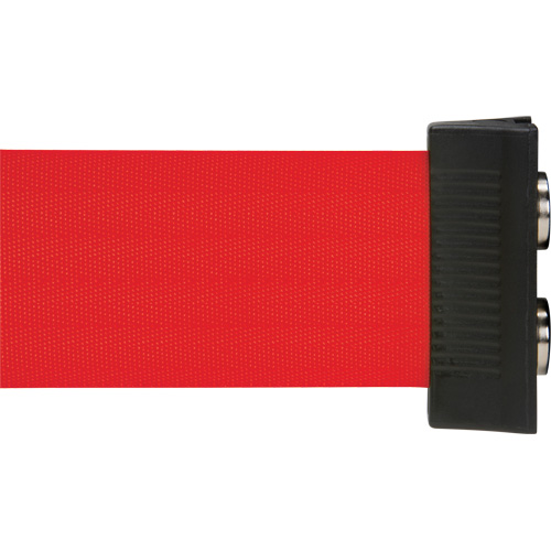 Wall Mount Barrier with Magnetic Tape, Steel, Screw Mount, 7', Red Tape Quali-T-Solutions