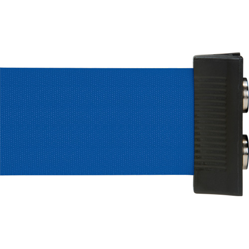 Wall Mount Barrier with Magnetic Tape, Steel, Screw Mount, 7', Blue Tape Quali-T-Solutions