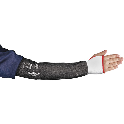 Manche de protection &agrave; pouce large HYFLEX 11-281, Intercept, 12", ASTM ANSI niveau A4, Gris Quali-T-Solutions