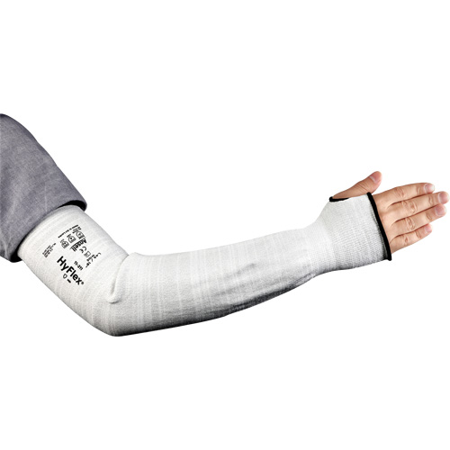 Manchon &eacute;troit r&eacute;sistant aux coupures HyFlex s&eacute;rie 11-211, Intercept, 18", ASTM ANSI niveau A2/EN 388 niveau 2, Gris Quali-T-Solutions