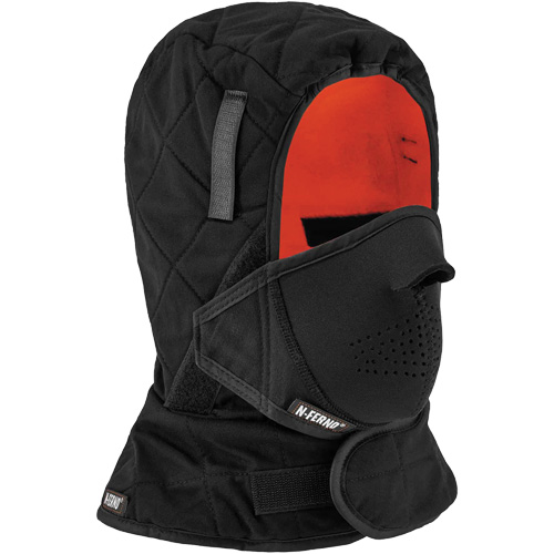 N-Ferno&reg; 3-Layer Winter Hard Hat Liner with Mouthpiece, Fleece Lining, One Size, Black Quali-T-Solutions