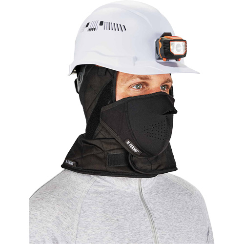 N-Ferno&reg; 3-Layer Winter Hard Hat Liner with Mouthpiece, Fleece Lining, One Size, Black Quali-T-Solutions