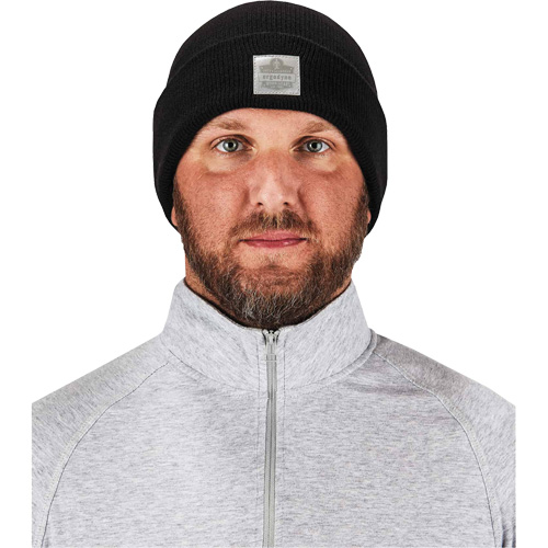 Bonnet en tricot c&ocirc;tel&eacute; N-Ferno, Taille unique, Noir Quali-T-Solutions