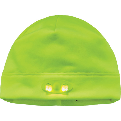 Bonnet N-Ferno &agrave; lumi&egrave;res DEL, Taille unique, Vert lime haute visibilit&eacute; Quali-T-Solutions