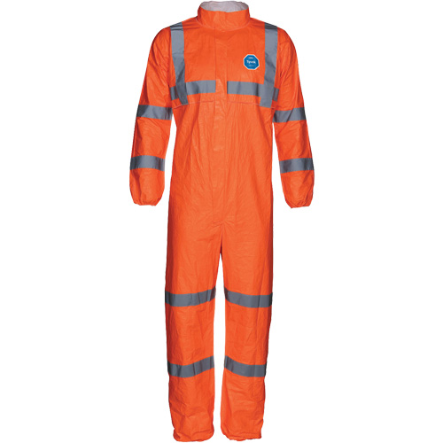 Combinaison haute visibilit&eacute; avec collet, Petit, Orange, Tyvek 500 Quali-T-Solutions