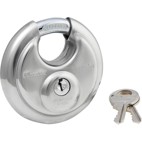 Cadenas &agrave; arceau prot&eacute;g&eacute;, Argent, Cl&eacute;s diff&eacute;rentes, Acier inoxydable, Largeur de 2-3/4" Quali-T-Solutions