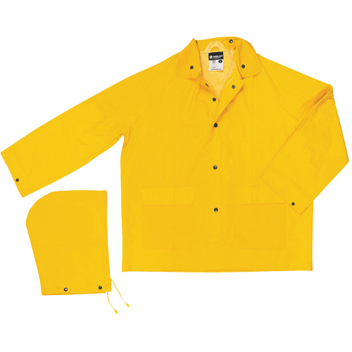 Imperm&eacute;able de s&eacute;rie classique avec capuchon amovible, Polyester/PVC, 6T-Grand, Jaune Quali-T-Solutions