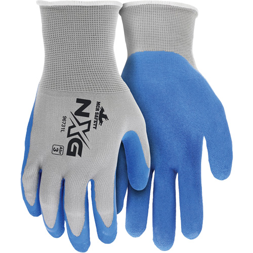 Gants enduits NXG, Grand, R&ecirc;vetement Latex de caoutchouc, Calibre 13, Enveloppe en Nylon Quali-T-Solutions