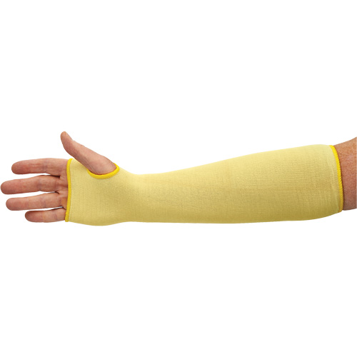 Manchons r&eacute;sistant aux coupures G60 KleenGuard, Kevlar, 18", ASTM ANSI niveau A2/EN 388 niveau 2, Jaune Quali-T-Solutions