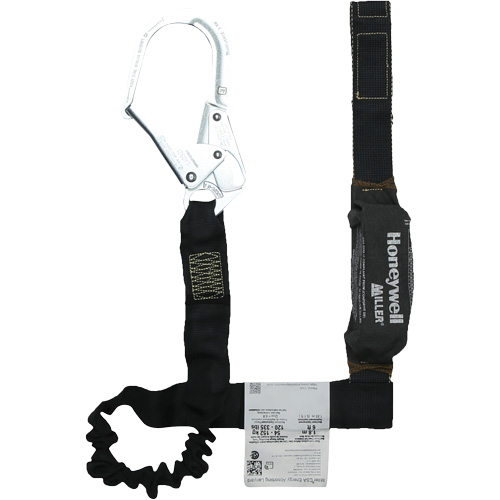 Miller&reg; Arc-Rated Shock-Absorbing Lanyard, 6', Scaffold Hook Center, Choke-Off Loop Leg Ends, Kevlar&reg; Quali-T-Solutions