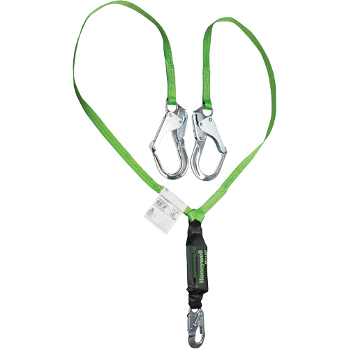 Miller&reg; HP Shock-Absorbing Lanyard, 6', Locking Rebar Hook Center, Locking Snap Hook Leg Ends, Polyester Quali-T-Solutions