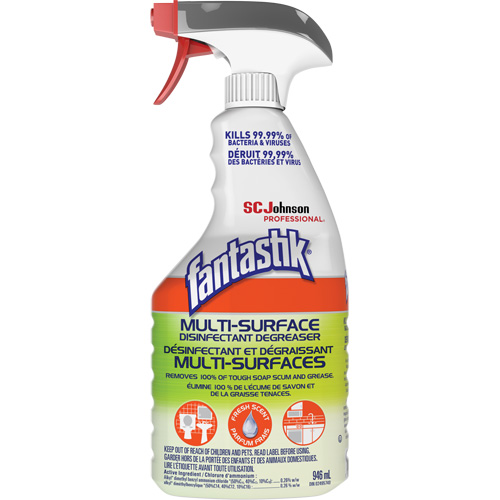 D&eacute;sinfectant et d&eacute;graissant multisurface professionnel Fantastik, 946 ml, Bouteille &agrave; g&acirc;chette Quali-T-Solutions