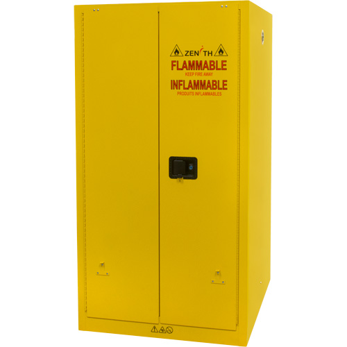 Flammable Storage Cabinet, 60 gal., 2 Door, 34" W x 65" H x 34" D Quali-T-Solutions