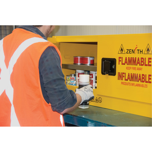 Armoire pour produits inflammables, 12 gal., 2 Porte(s), 43" La x 18" h x 18" p Quali-T-Solutions