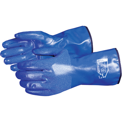 Gants r&eacute;sistants aux produits chimiques North Sea, Taille Petit, 11" lo, Nitrile, Doublure en Molleton, Gant de calibre hiver Quali-T-Solutions