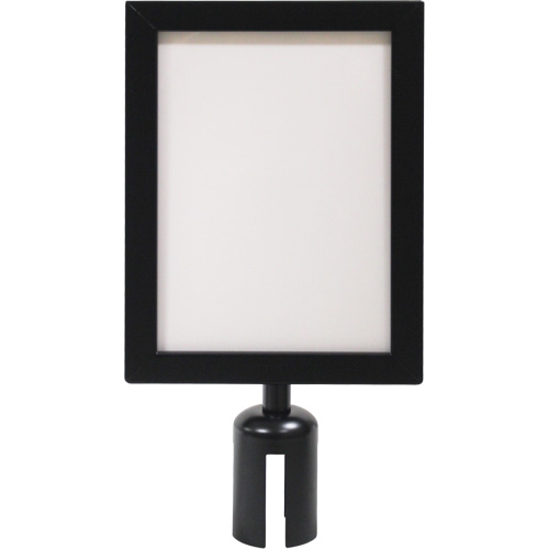 Sign Frame for Crowd Control Post, Black Quali-T-Solutions