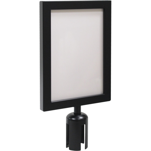 Sign Frame for Crowd Control Post, Black Quali-T-Solutions