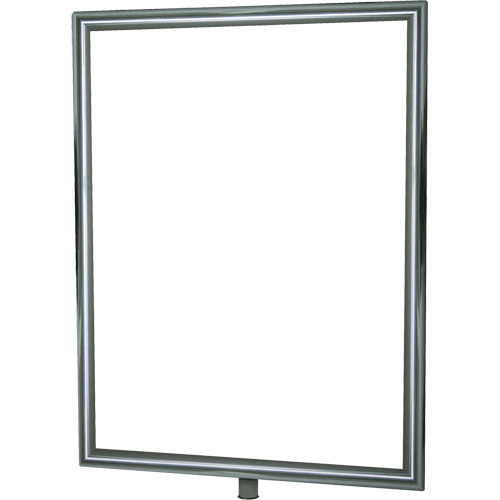 Heavy-Duty Vertical Sign Holder for Classic Posts, Polished Chrome Quali-T-Solutions