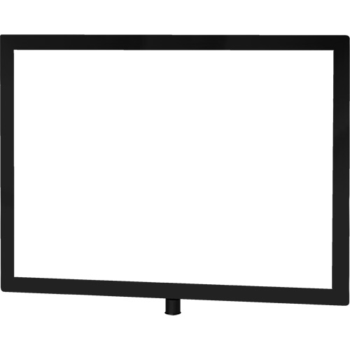 Porte-enseigne horizontal robuste pour montant classique, Noir Quali-T-Solutions