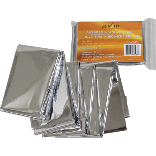Couverture d'urgence, Polyester aluminis&eacute; Quali-T-Solutions