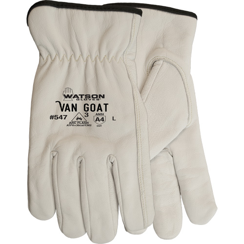 Gants de travail r&eacute;sistants aux coupures Van Goat, Grand, 36 cal/cm², Niveau 3, NFPA 70E Quali-T-Solutions
