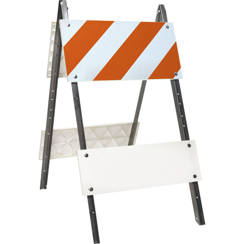Prismatic Barricade, Folding, 24" L x 45" H, Orange/White Quali-T-Solutions