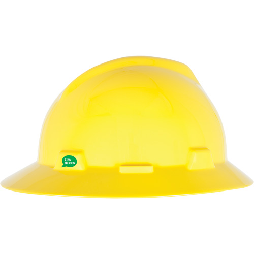V-Gard&reg; GREEN Slotted Full Brim Hard Hat, Meets CSA Type 1, Ratchet Suspension Quali-T-Solutions