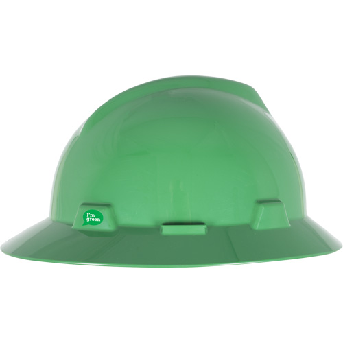 V-Gard&reg; GREEN Slotted Full Brim Hard Hat, Meets CSA Type 1, Ratchet Suspension Quali-T-Solutions