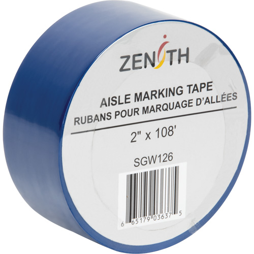 Ruban pour marquage d'all&eacute;es, 2" x 108', PVC, Bleu Quali-T-Solutions