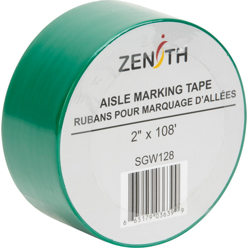 Aisle Marking Tape, 2" x 108', PVC, Green Quali-T-Solutions