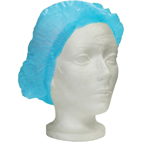 Bonnet bouffant pliss&eacute; Ronco Care, Polypropyl&egrave;ne, 24", Bleu Quali-T-Solutions