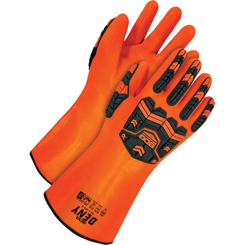 Gants r&eacute;sistants aux produits chimiques Deny, Taille 9, 14" lo, PVC, Doublure en Tissu &eacute;ponge Quali-T-Solutions