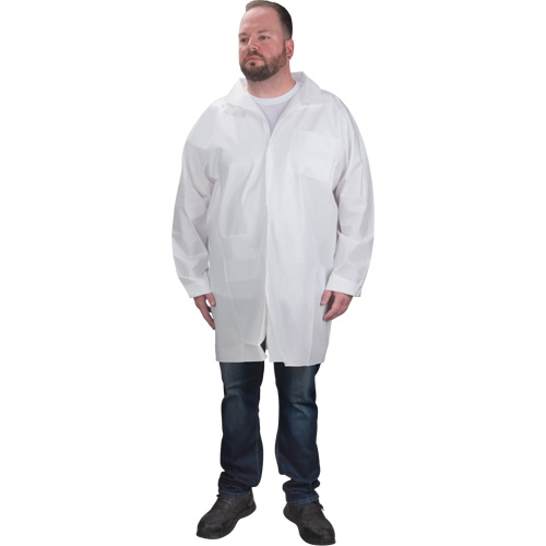 Protective Lab Coat, Microporous, White, 2X-Large Quali-T-Solutions
