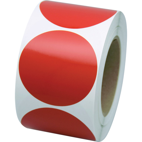 Marking Shapes, Circle, 3" L x 3" W, Red, Vinyl Quali-T-Solutions