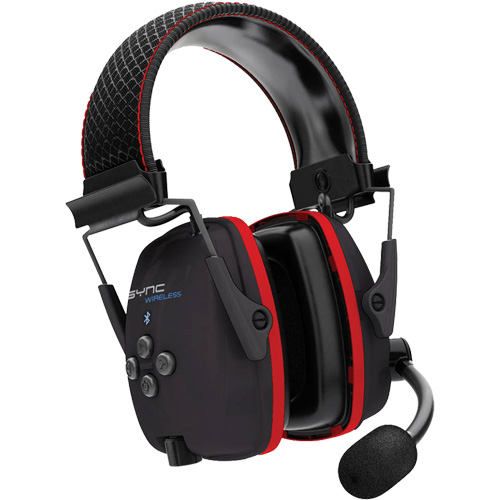 Wireless Hearing Protector Earmuffs with Bluetooth&reg; Audio, Headband Style, 25 dB Quali-T-Solutions