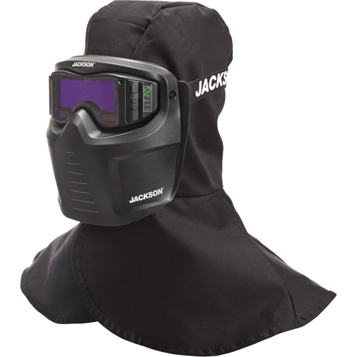 Rebel ADF Welding Mask, 3.5" L x 1.3" W View Area, 3/5-12 Shade Range, Black Quali-T-Solutions