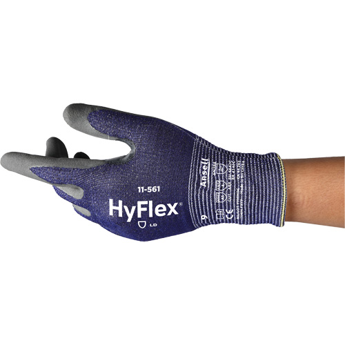 Gants r&eacute;sistants aux coupures HyFlex 11-561, Taille 5, Calibre 15, Rev&ecirc;tement Nitrile, Enveloppe en Intercept, EN 388 niveau C Quali-T-Solutions