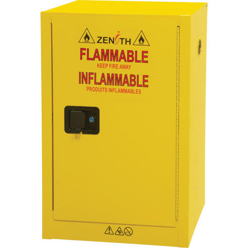 Flammable Aerosol Storage Cabinet, 12 gal., 1 Door, 23" W x 35" H x 18" D Quali-T-Solutions