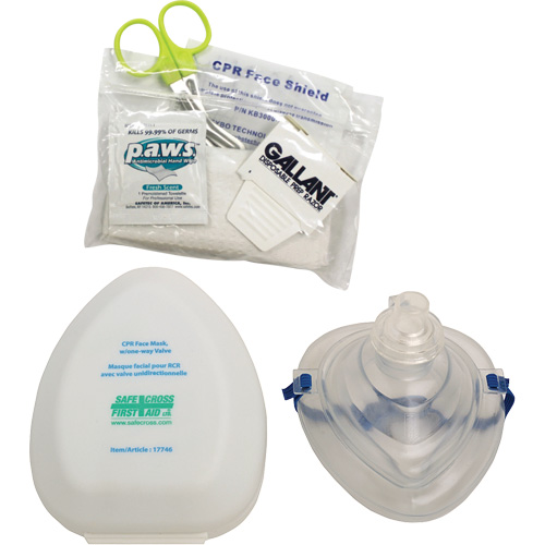 Ensemble de masque RCR de poche et accessoires, Masque r&eacute;utilisable, Classe 2 Quali-T-Solutions