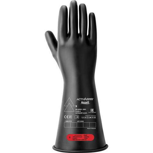 Gants isolants &eacute;lectriques, ASTM classe 0, Taille 10, 11" lo Quali-T-Solutions