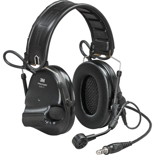 Casque VI NIB avec fils de sortie unique et rail arc Peltor ComTac, Style Bandeau, 23 dB Quali-T-Solutions